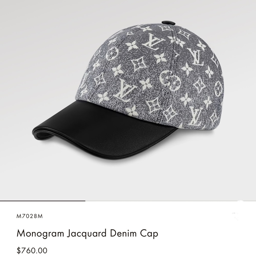 Louis Vuitton Mongram Jacquard Denim Cap O/S